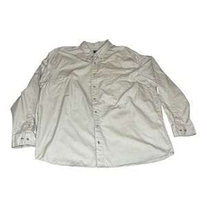 Vintage Y2k Eddie Bauer Mens Tall 3XL Button Down Shirt Long Sleeve Khaki Casual